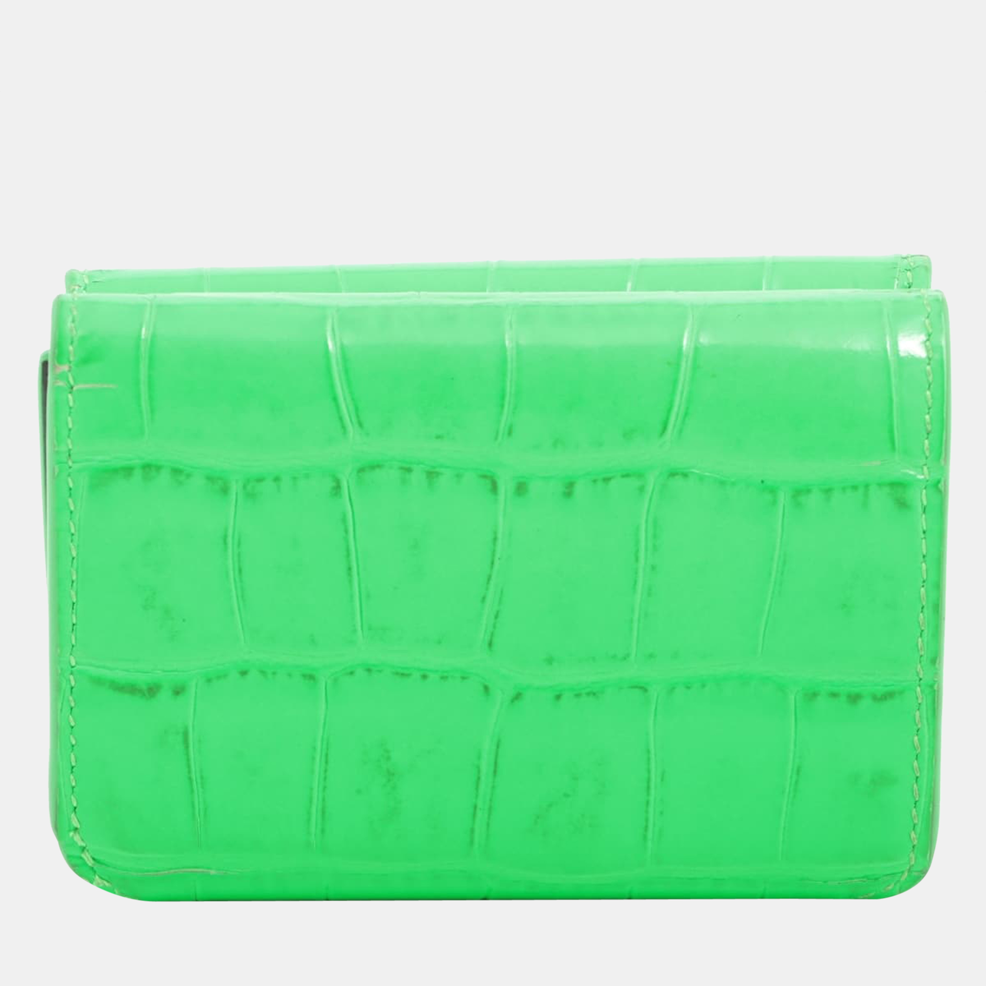 

Balenciaga Everyday 593813 Moc croc Compact Wallet Green