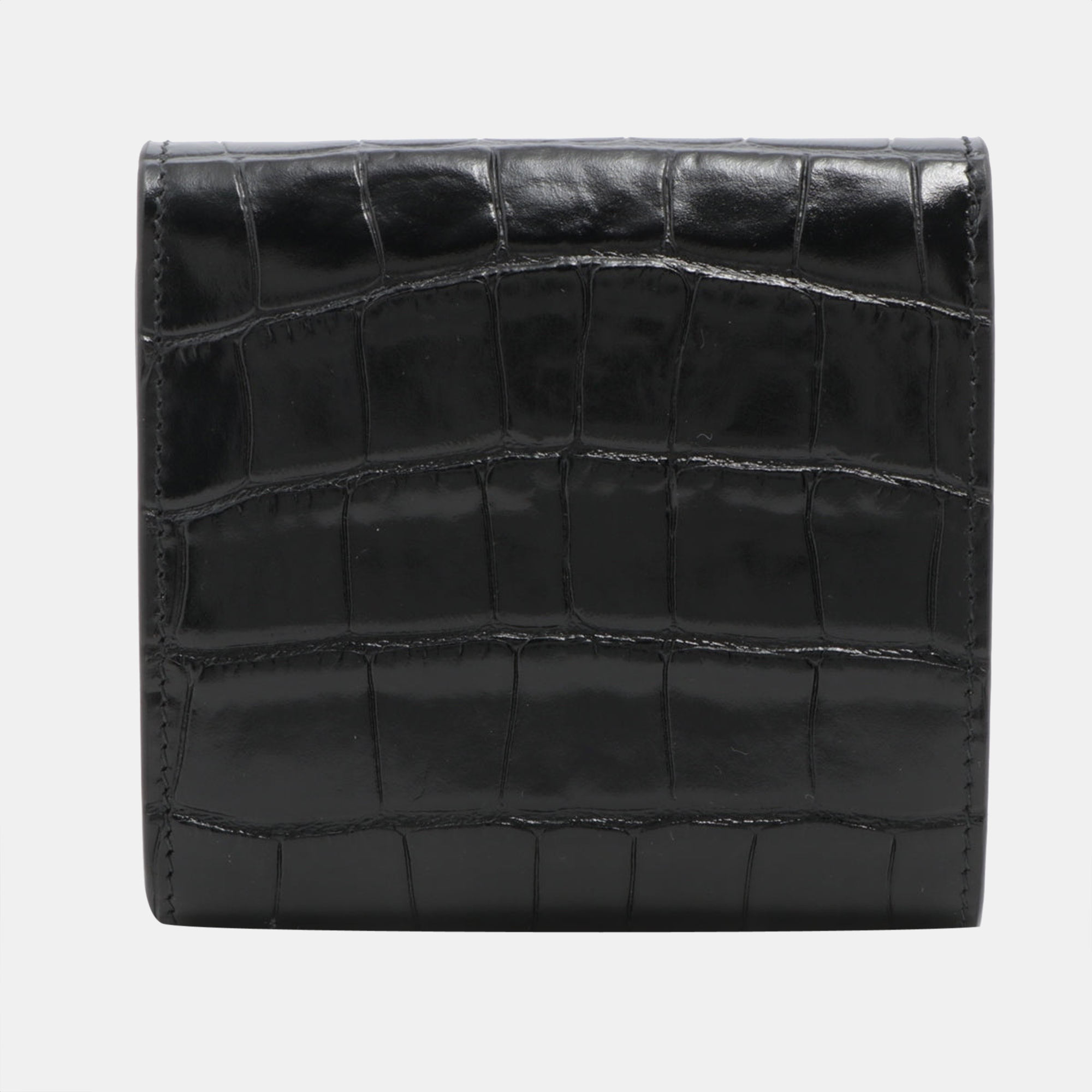 

Balenciaga Papier 637450 Moc croc Compact Wallet Black