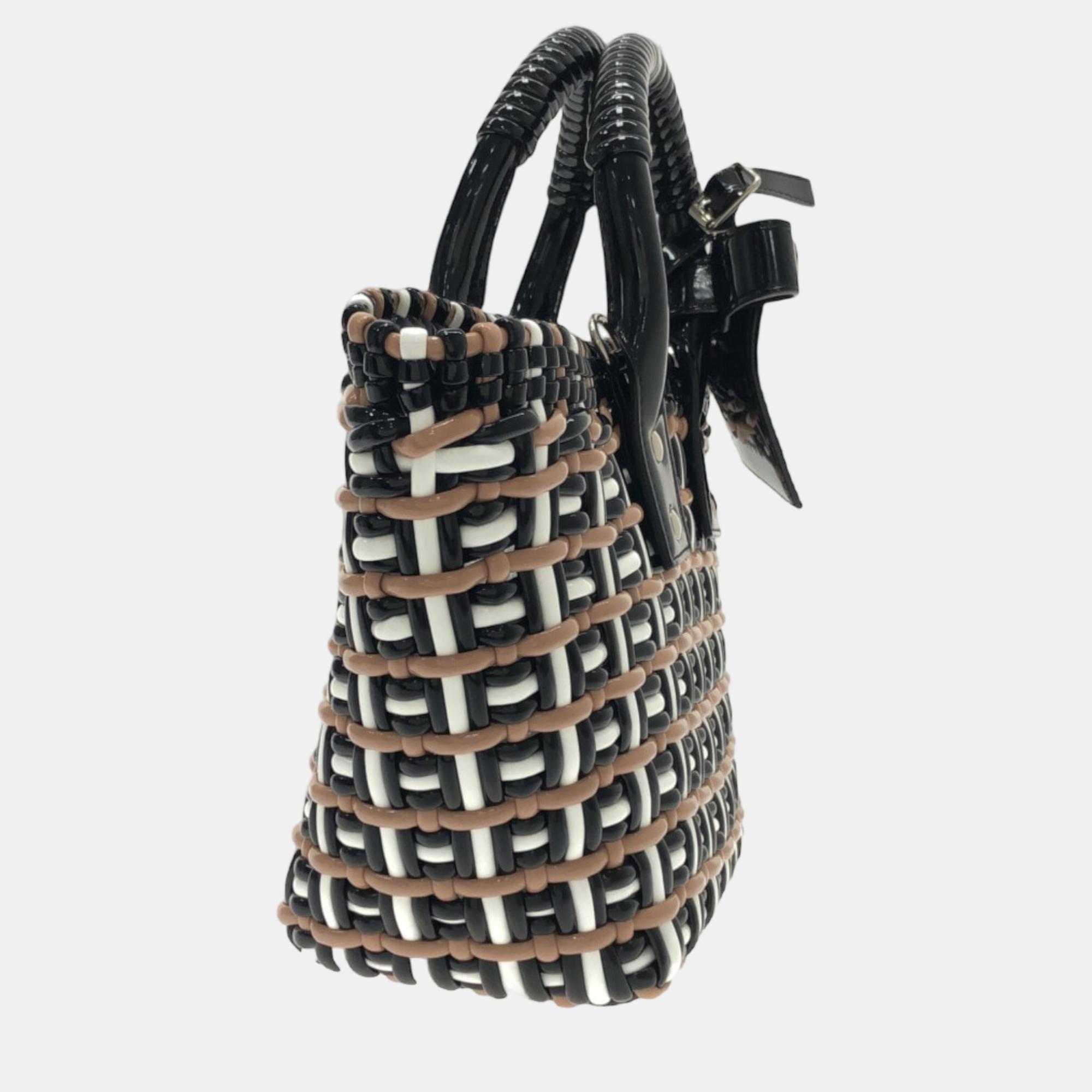 

Balenciaga Black/Brown PVC Bistrot  Tote Bag
