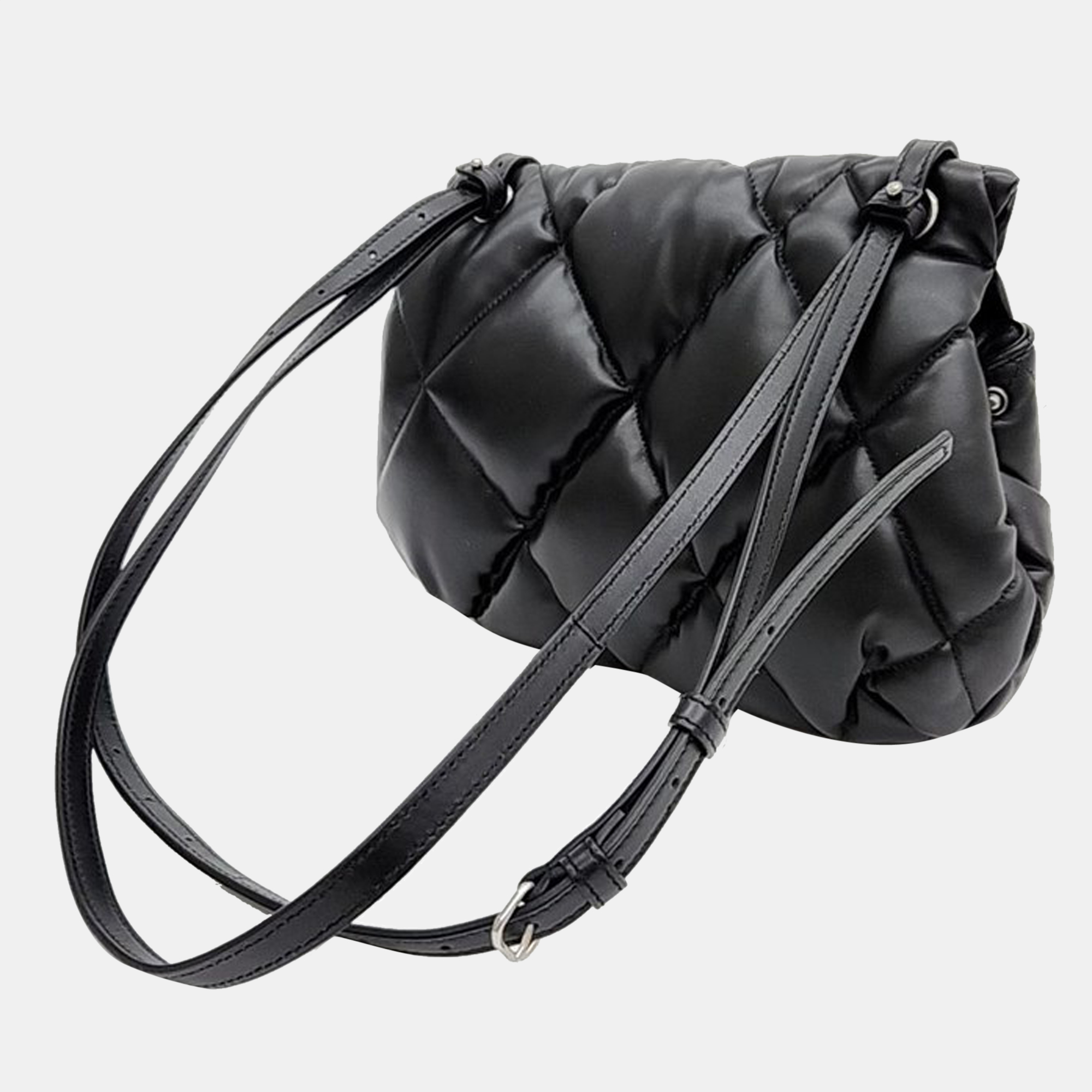 

Balenciaga Black Leather Touch Puffy Shoulder Bag