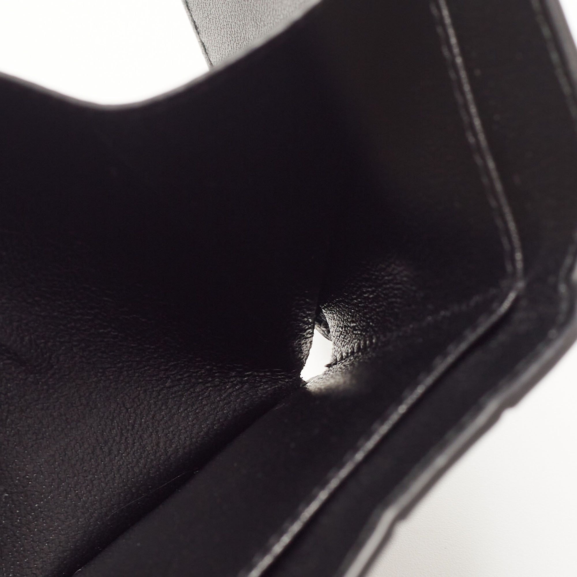 

Balenciaga Black Croc Embossed Shiny Leather Mini BB Wallet