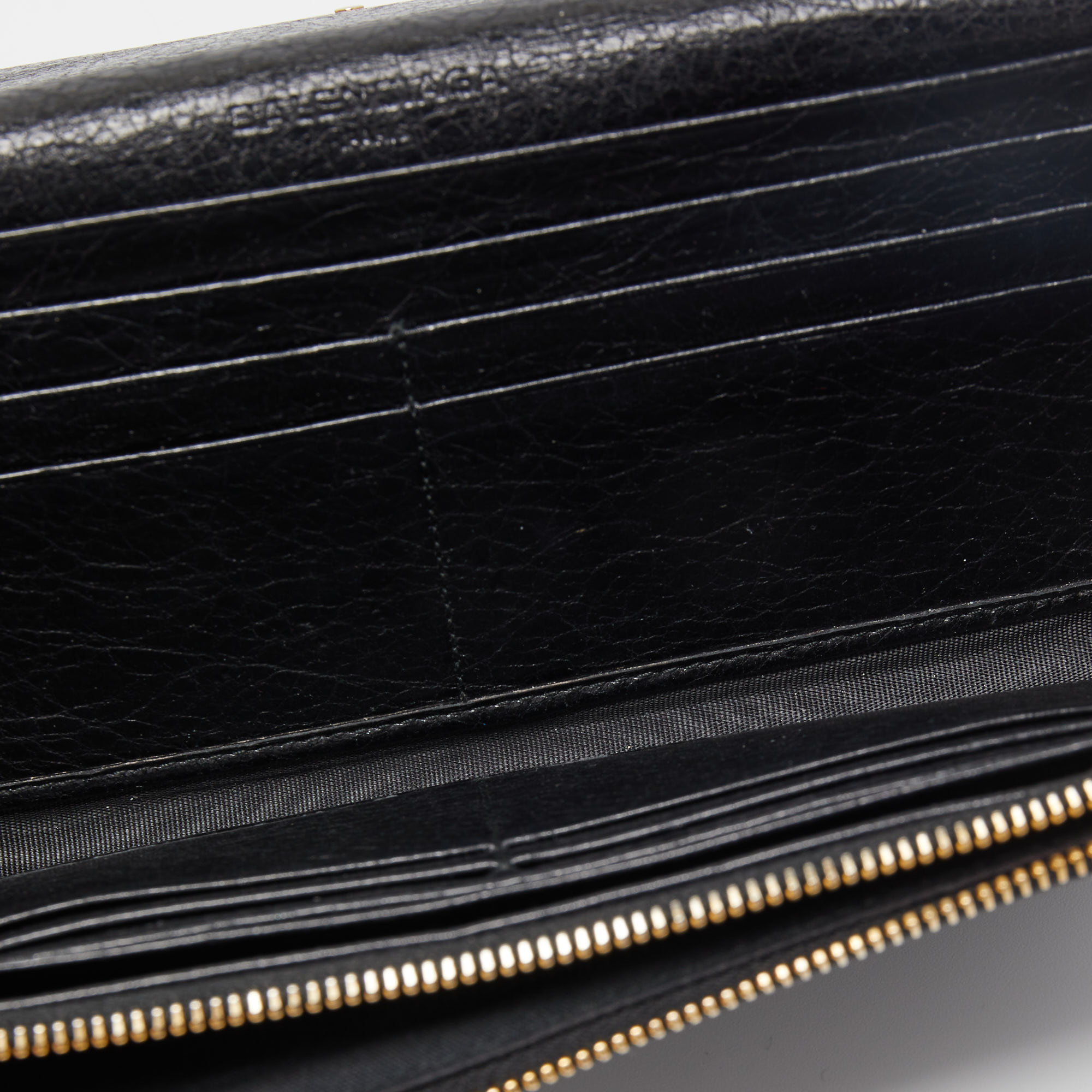

Balenciaga Black Leather City Flap Continental Wallet