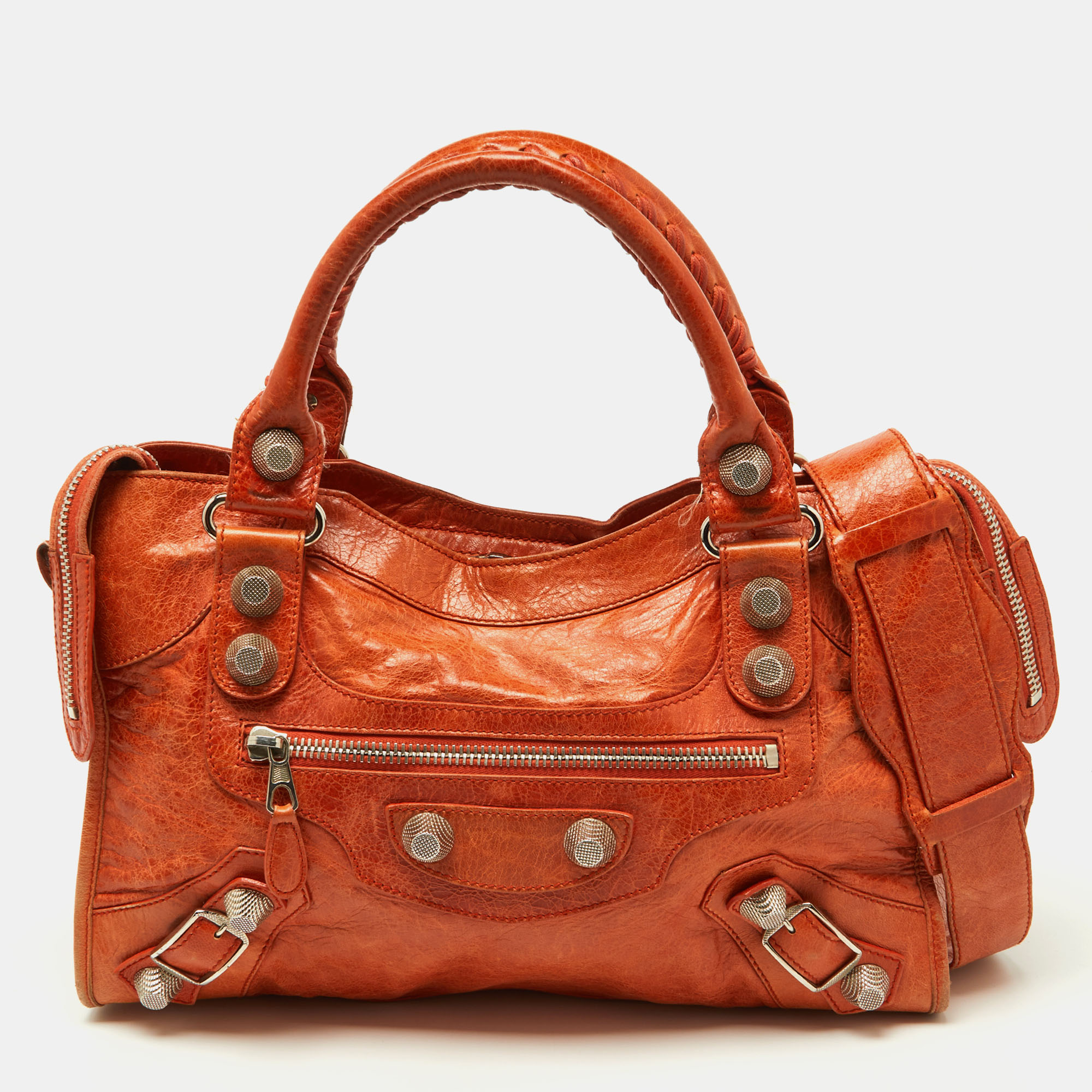 

Balenciaga Automne Leather GSH City Tote, Orange