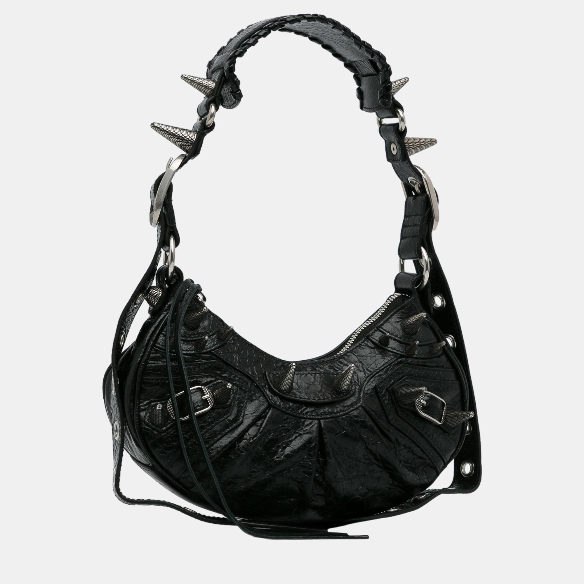 

Balenciaga Black  Le Cagole Spike Crossbody Bag