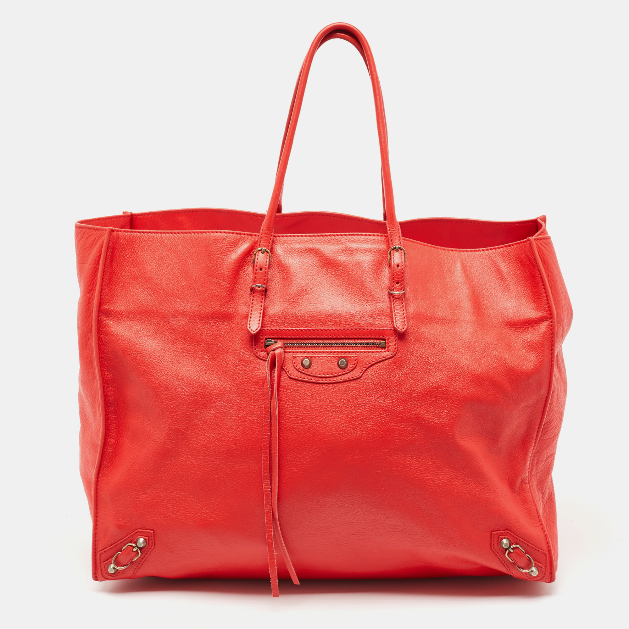 

Balenciaga Red Leather Papier A4 Tote