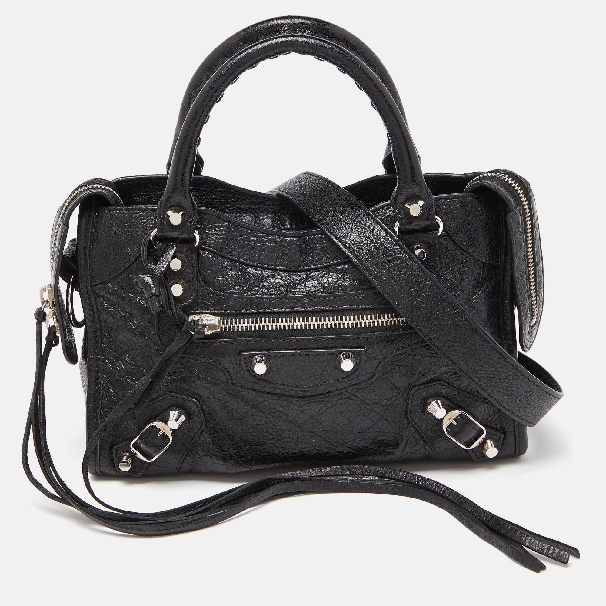 

Balenciaga Black Leather Mini City Bag