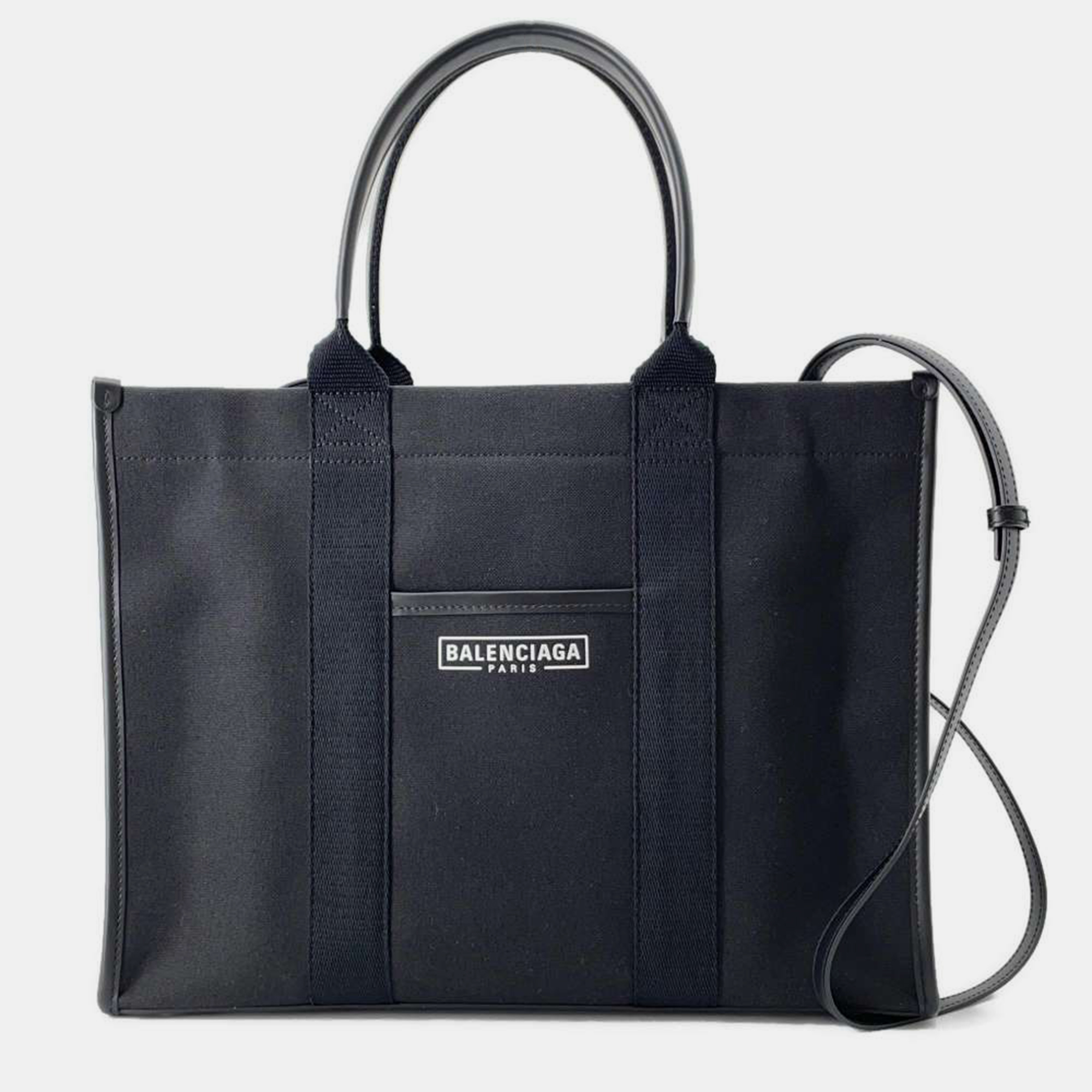 

BALENCIAGA Black Canvas and Leather Hardware tote