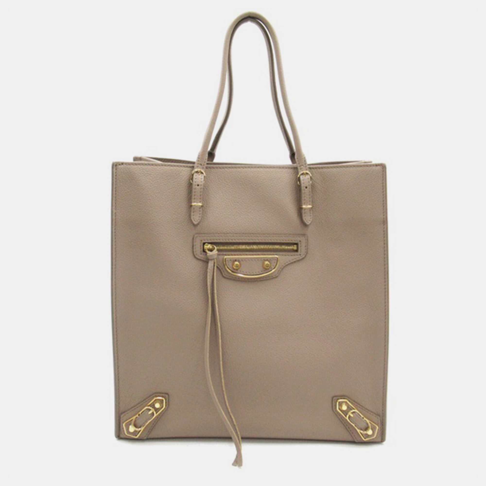 

Balenciaga Brown Leather Papier A5 Zip Around Tote Bag