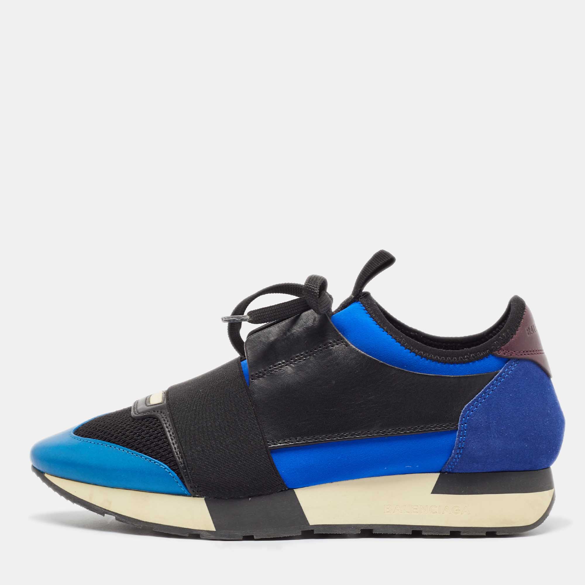 

Balenciaga Multicolor Suede and Leather Race Runner Sneakers Size