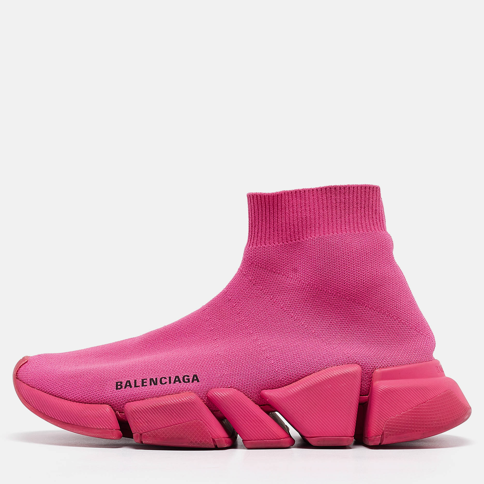 

Balenciaga Pink Knit Fabric Speed Trainer Sneakers Size