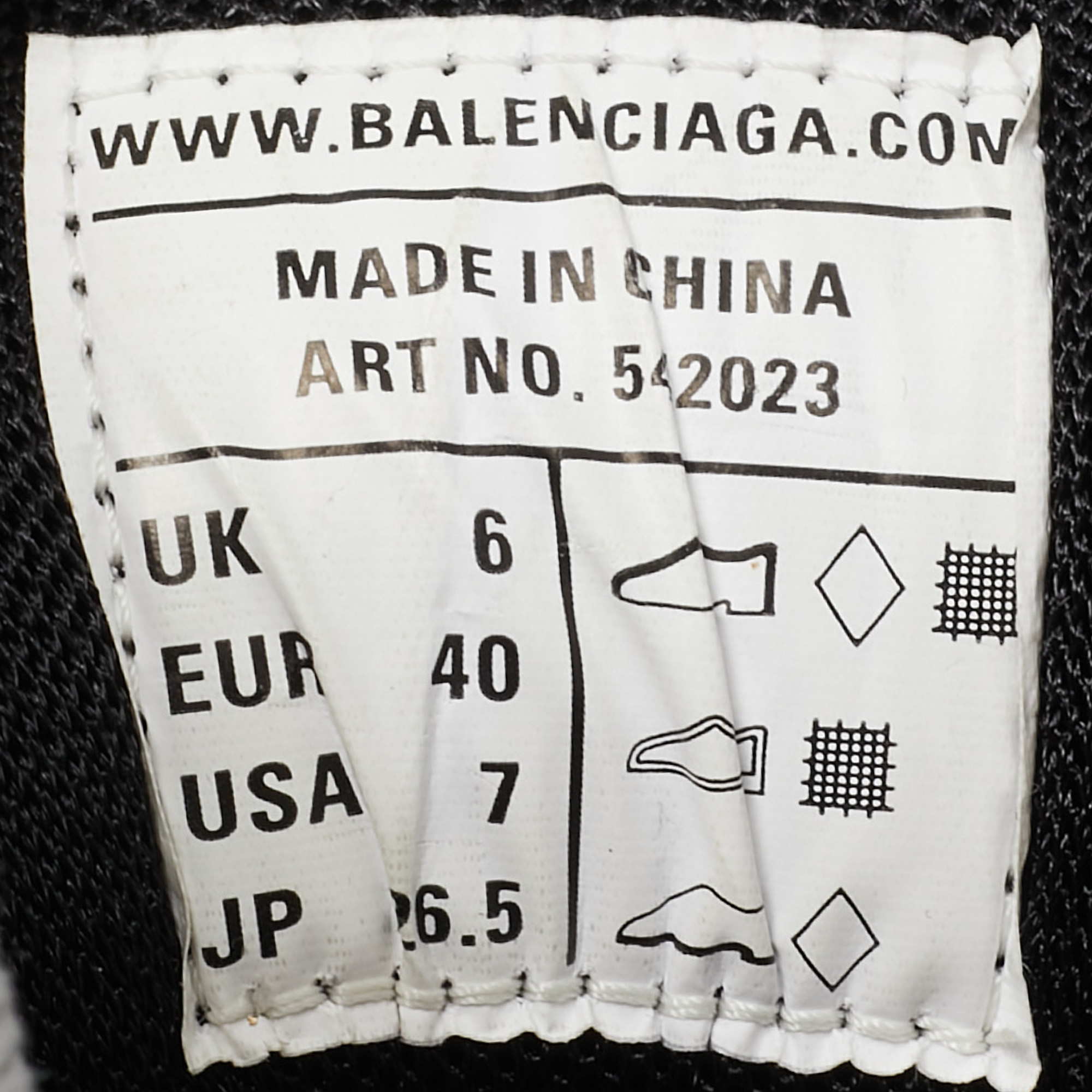 Balenciaga Multicolor Faux Leather and Mesh Track Sneakers Size 40 