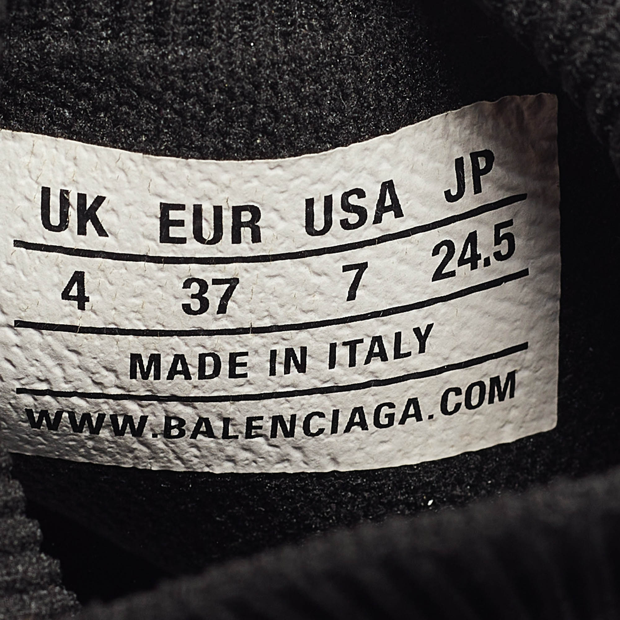 Balenciaga Black Knit Fabric Speed 2.0 High Top Sneakers Size 37 