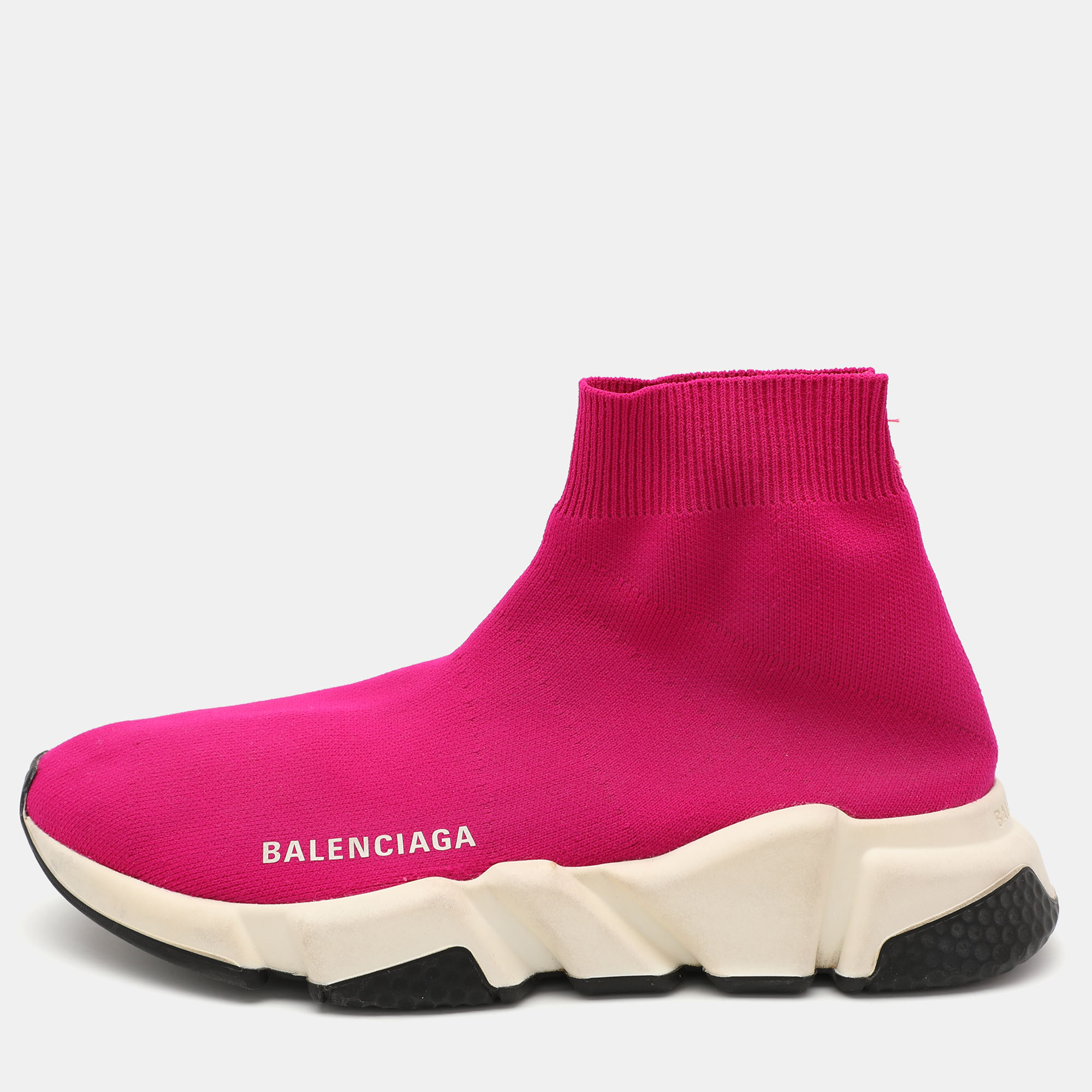 

Balenciaga Pink Knit Fabric Speed Trainer Sneakers Size