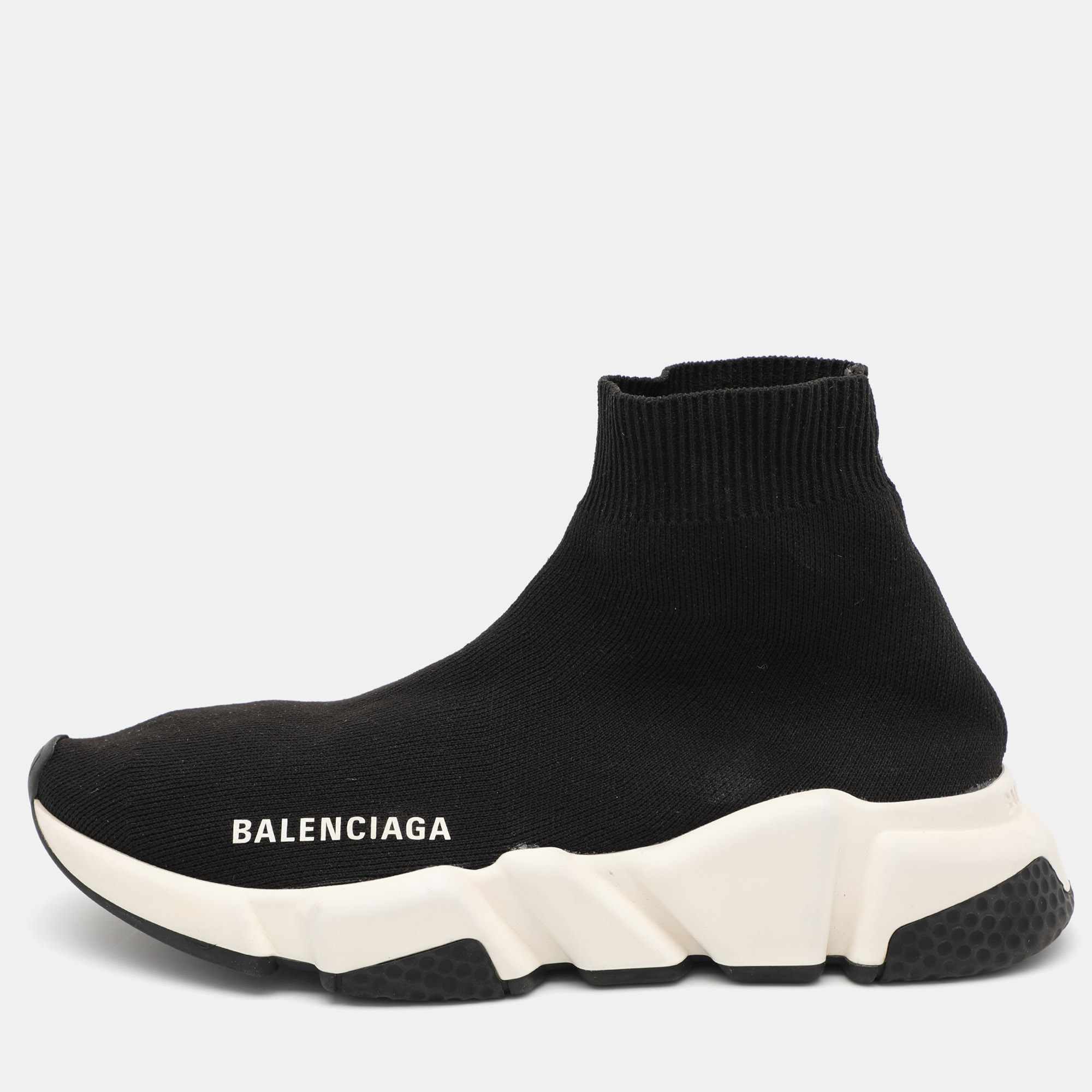 

Balenciaga Black Knit Fabric Speed Trainer Sneakers Size