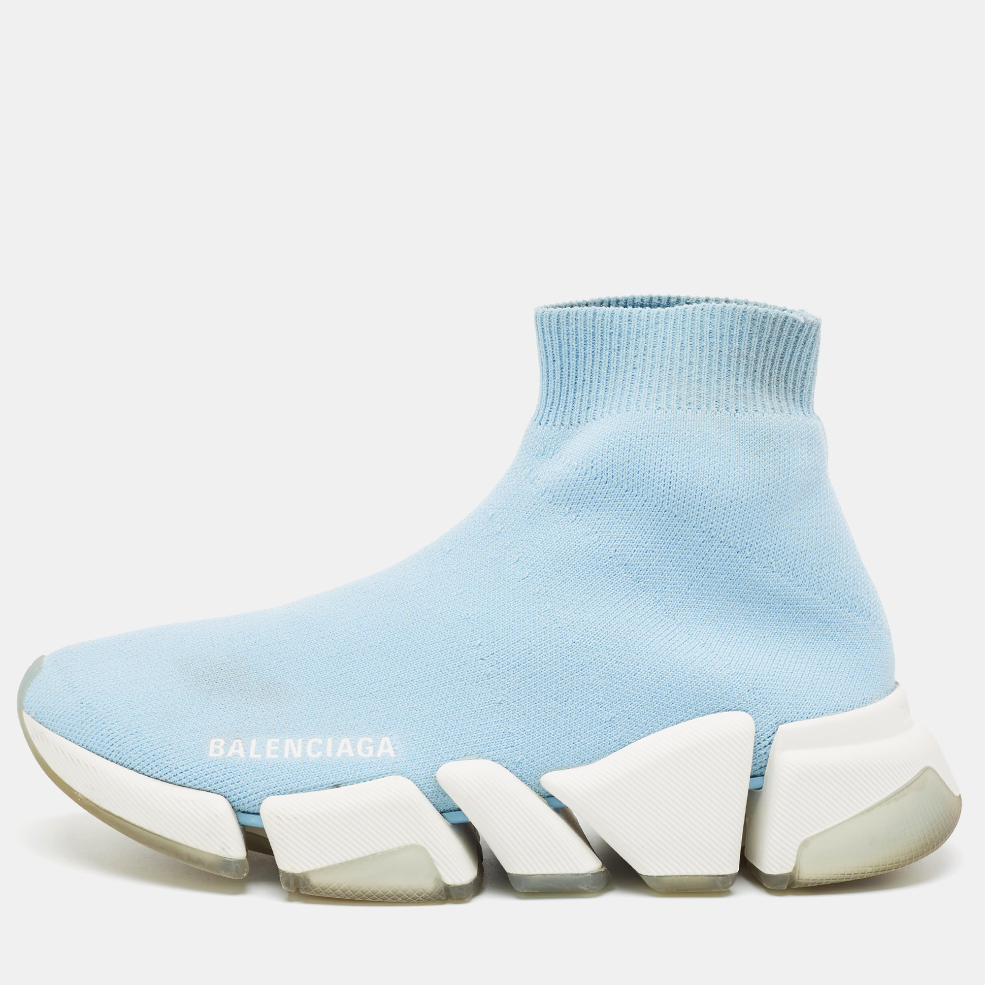 

Balenciaga Blue Knit Fabric Speed 2.0 LT Sneakers Size