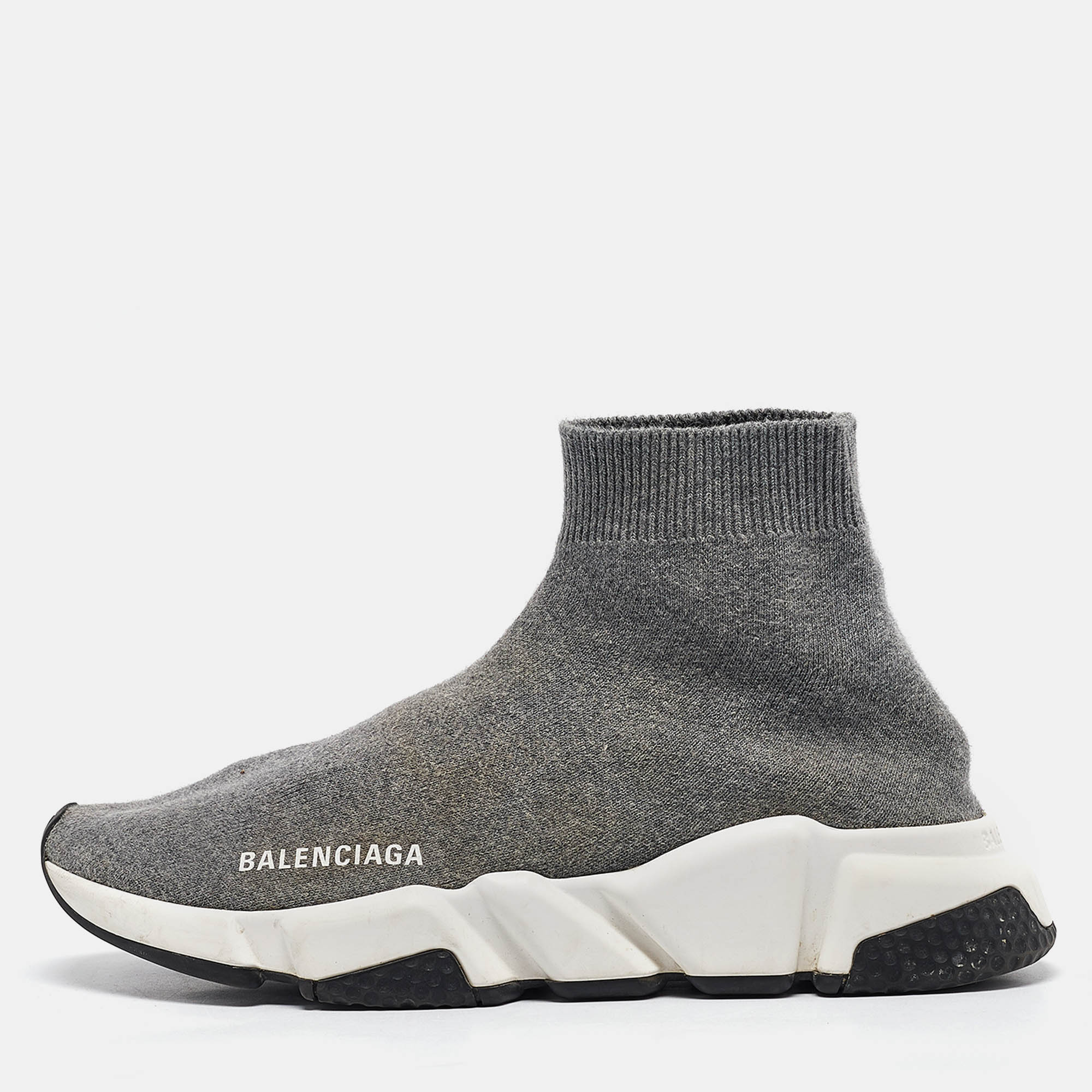 

Balenciaga Grey Knit Fabric Speed Trainer Sneakers Size