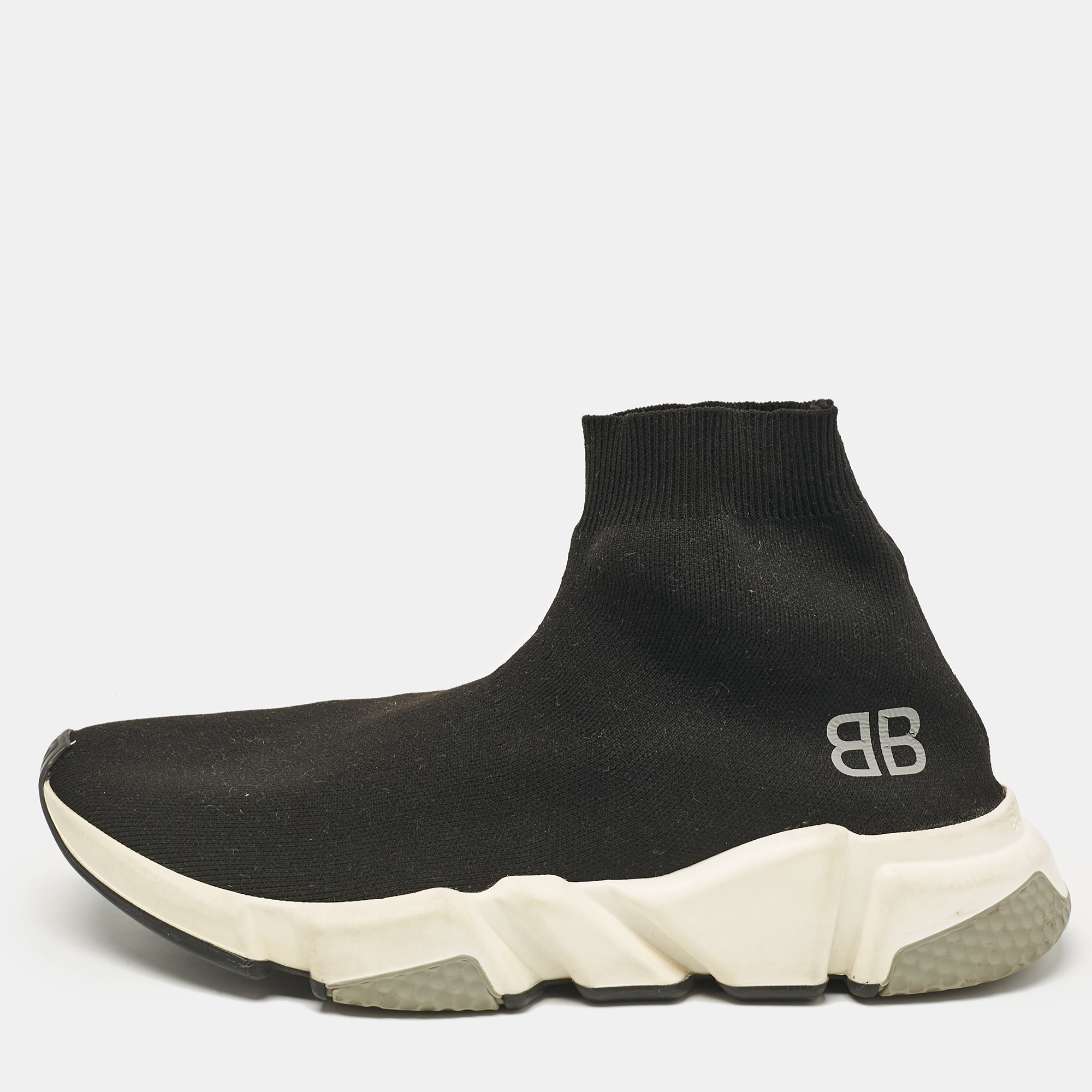 

Balenciaga Black Knit Fabric Speed Trainer Sneakers Size