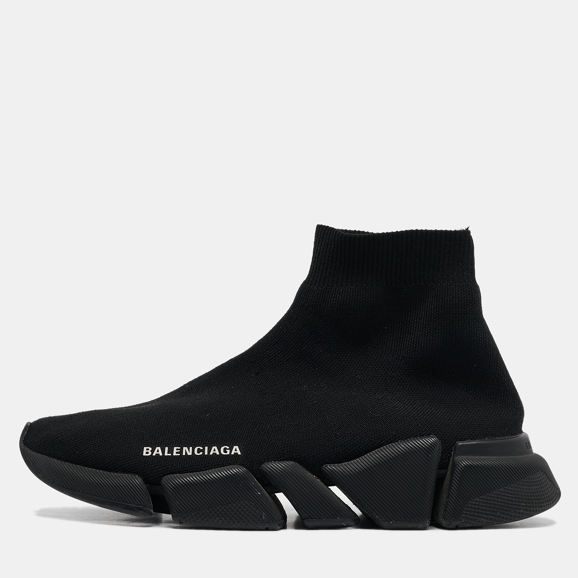 

Balenciaga Black Knit Fabric Speed 2.0 Sneakers Size