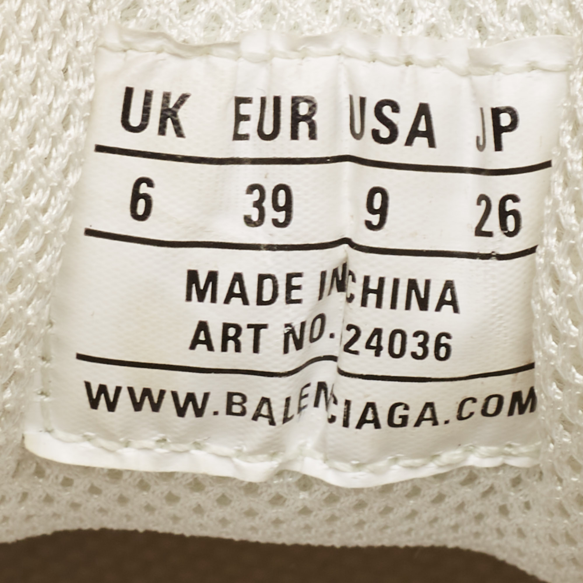 Balenciaga Multicolor Faux Leather and Mesh Triple S Lace Up Sneakers Size 39 