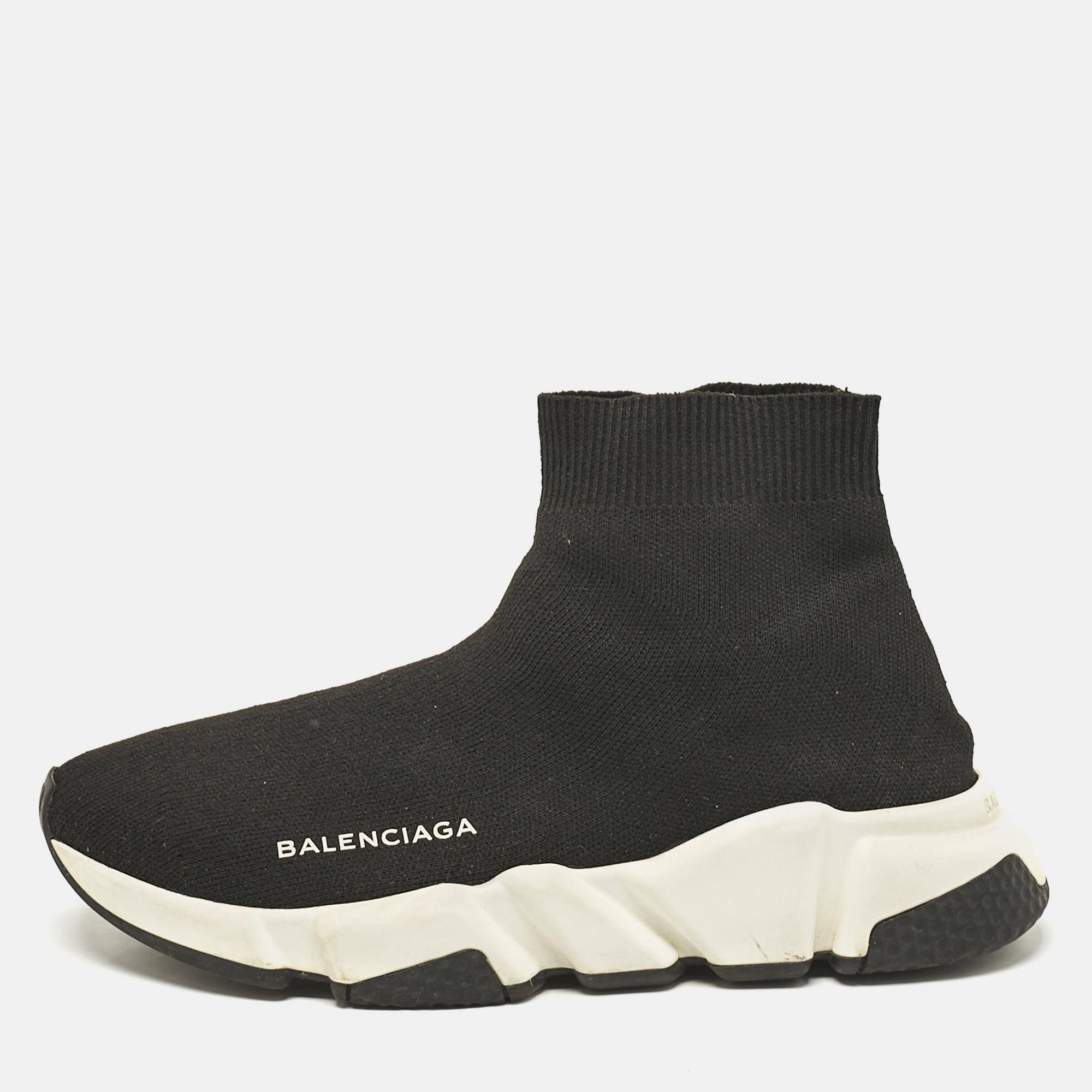 

Balenciaga Black Knit Fabric Speed Trainer Sneakers Size