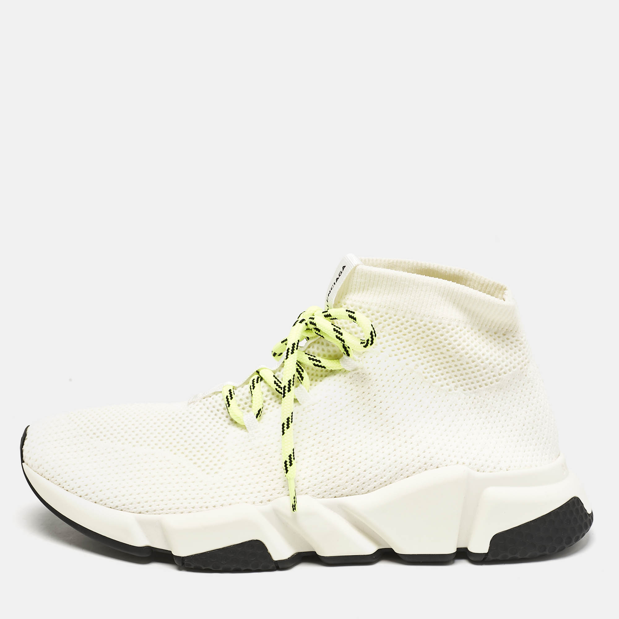 

Balenciaga Off White Knit Fabric Speed Trainer Sneakers Size