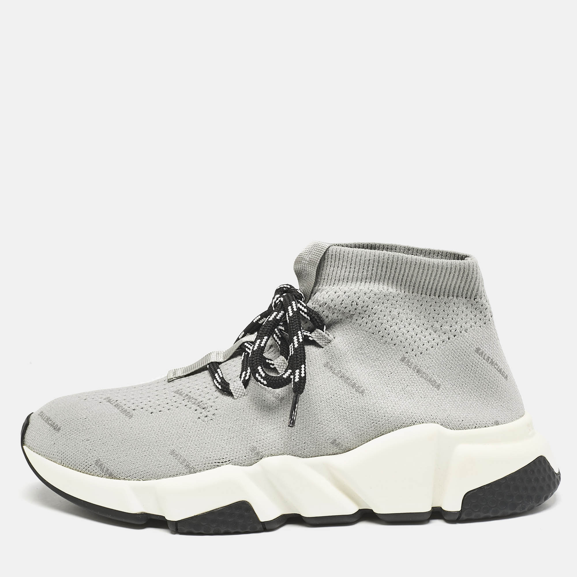 

Balenciaga Grey Knit Fabric Speed Trainer Sneakers Size