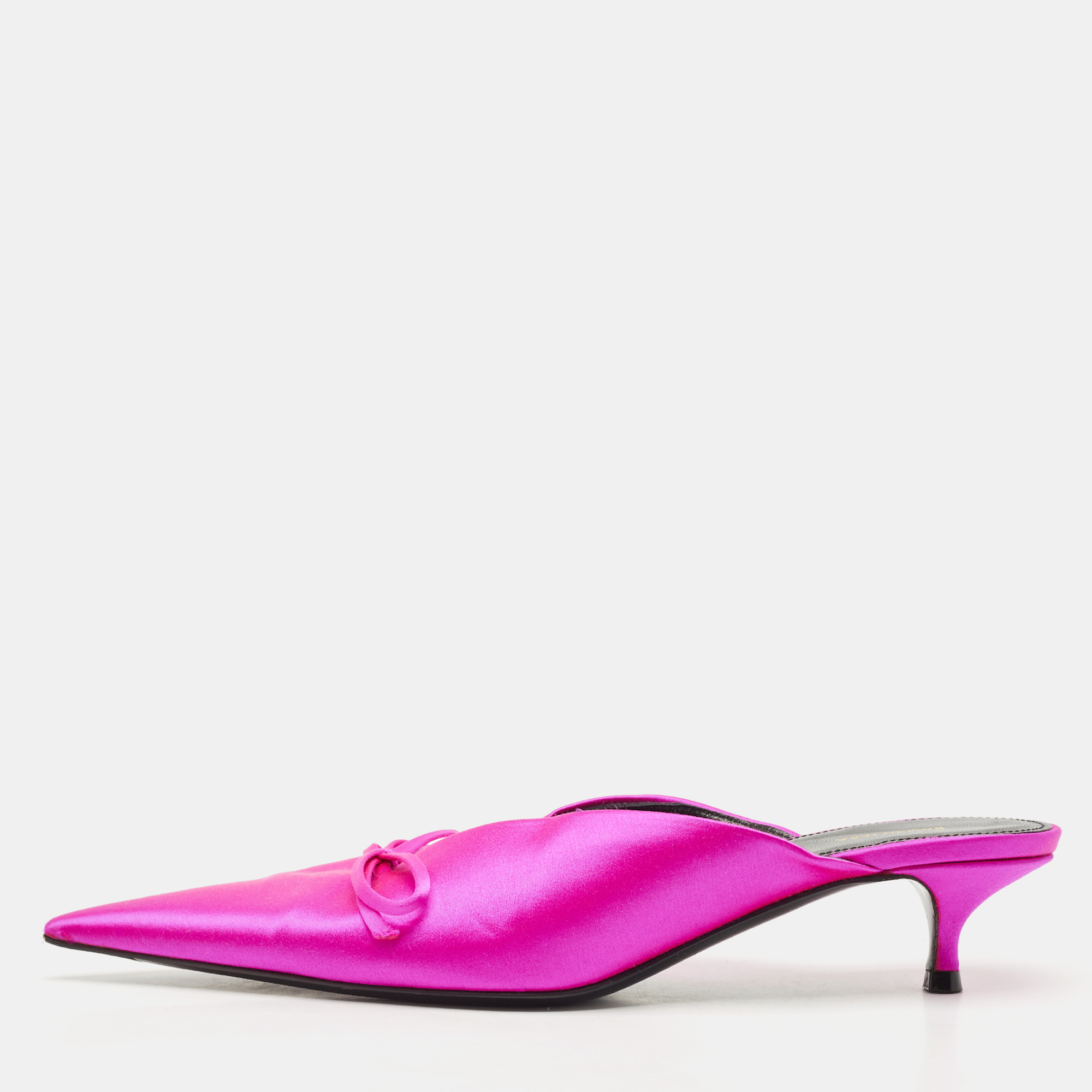 

Balenciaga Pink Satin Knife Mules Size