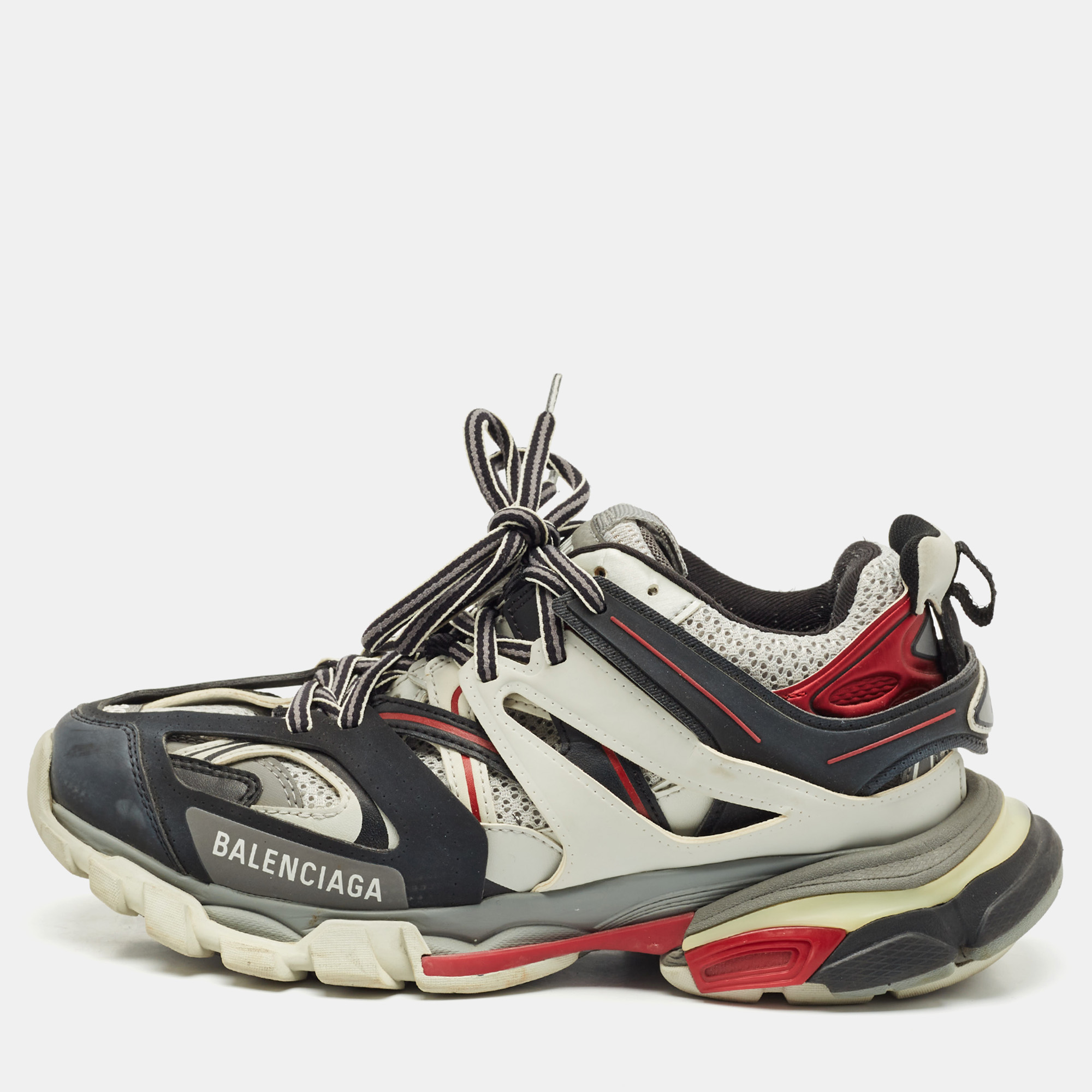 

Balenciaga Multicolor Leather and Mesh Track Low Top Sneakers Size