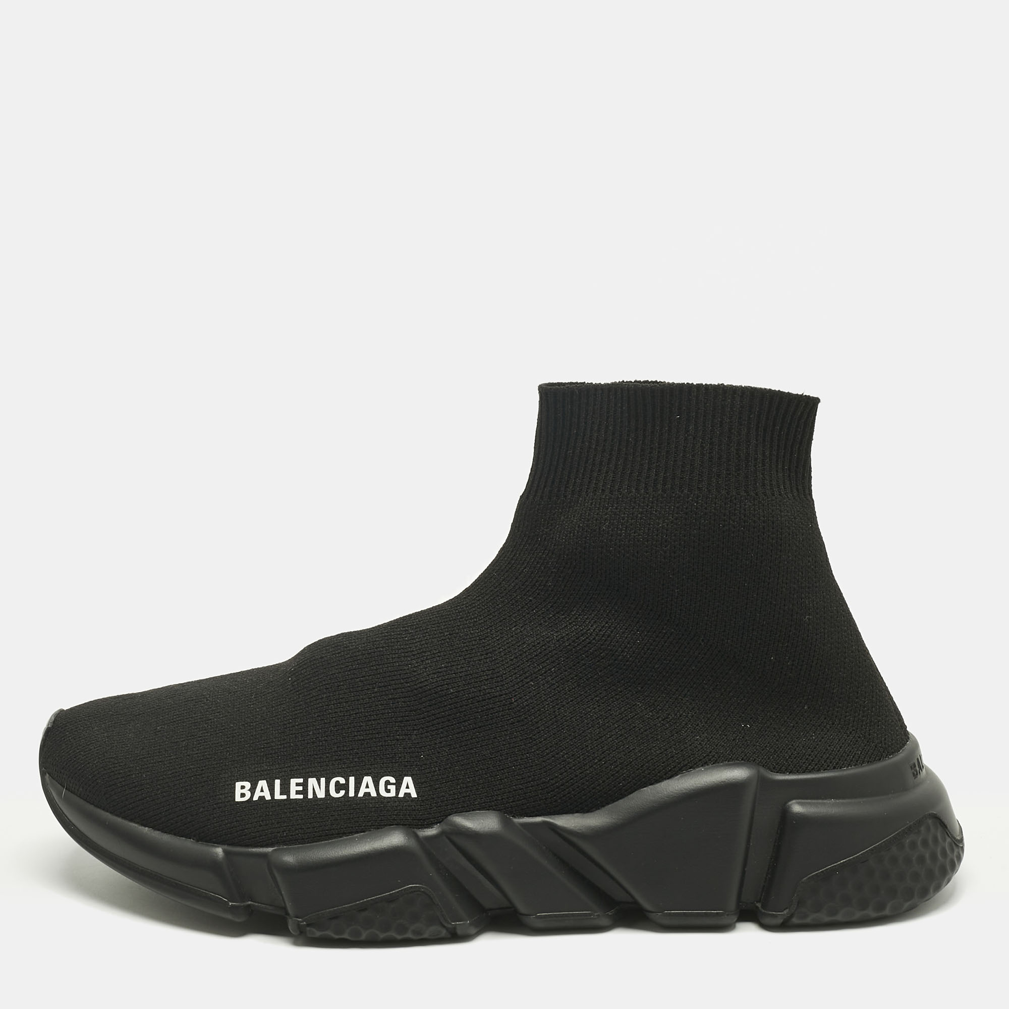 

Balenciaga Black Knit Fabric Speed Trainer Sneakers Size
