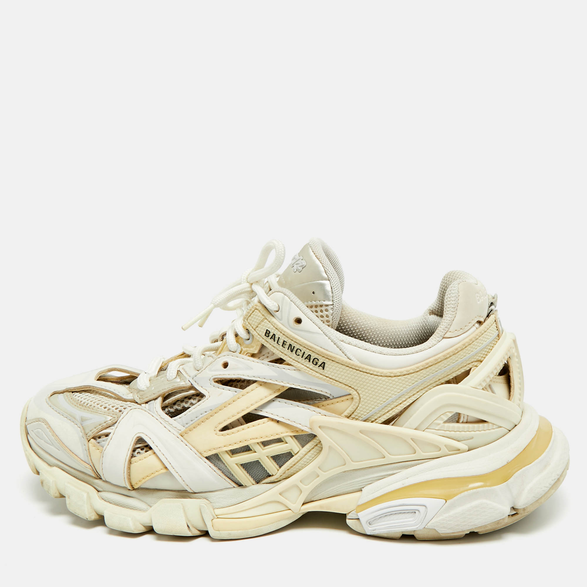 Click to view more detailed imagery on our partner's website Pre-owned Balenciaga Track 2 Size 39 Multicolor Faux Leather And Mesh Low Top Sneakers