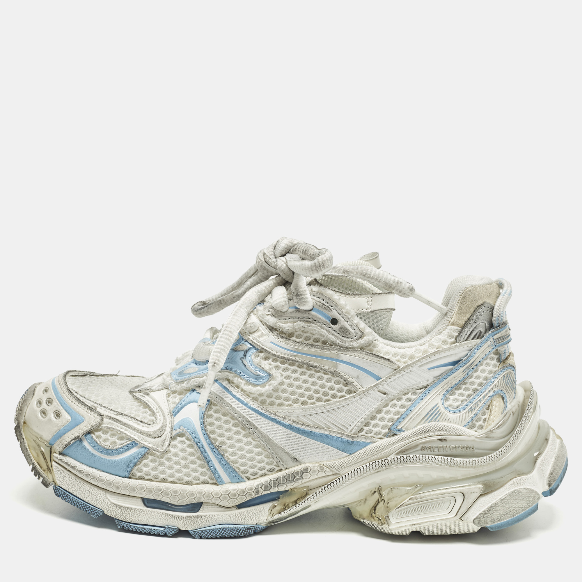 

Balenciaga Runner 2.0 Size  Multicolor Faux Leather and Mesh Low Top Sneakers