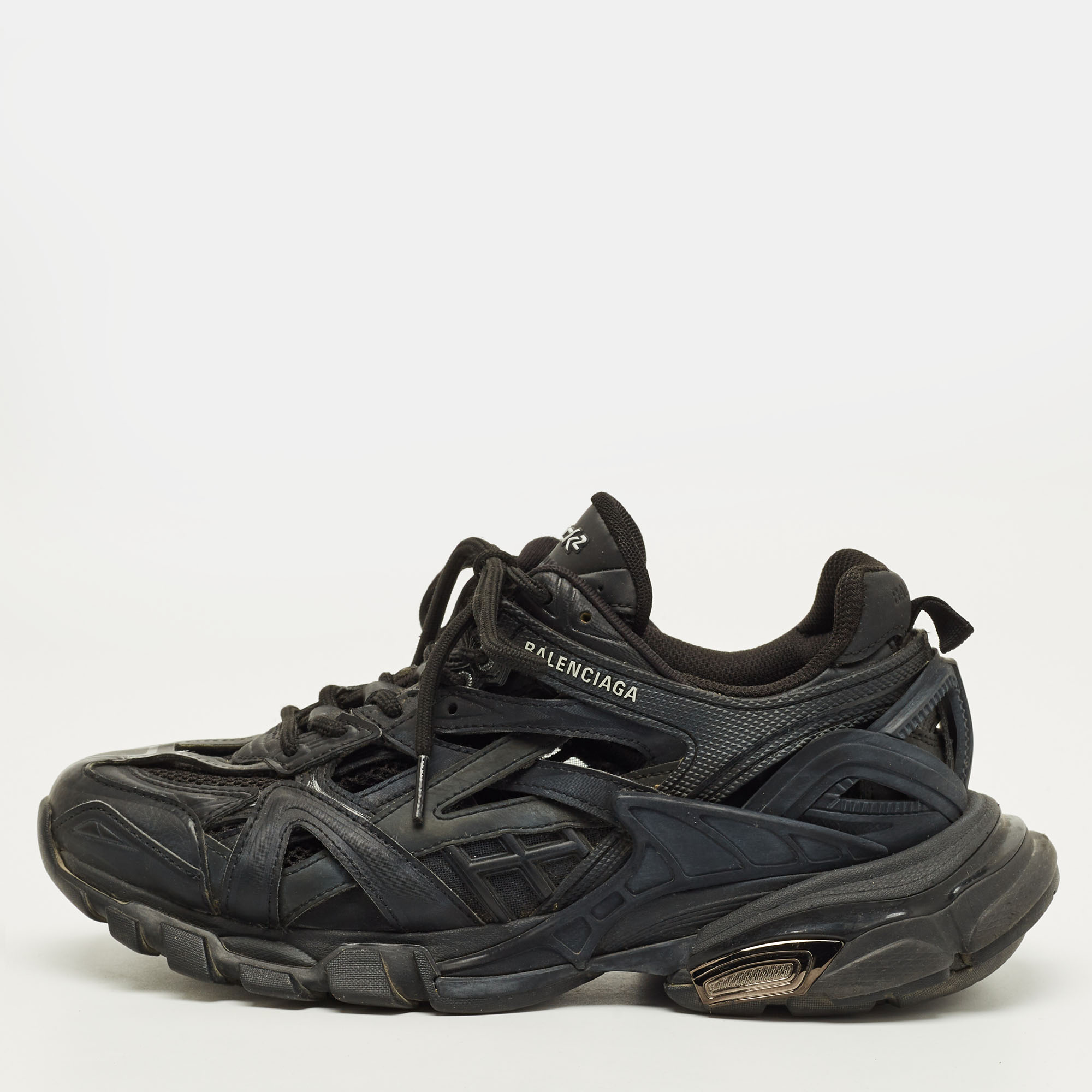 

Balenciaga Track Size  Black Mesh and Rubber Lace Up Sneakers