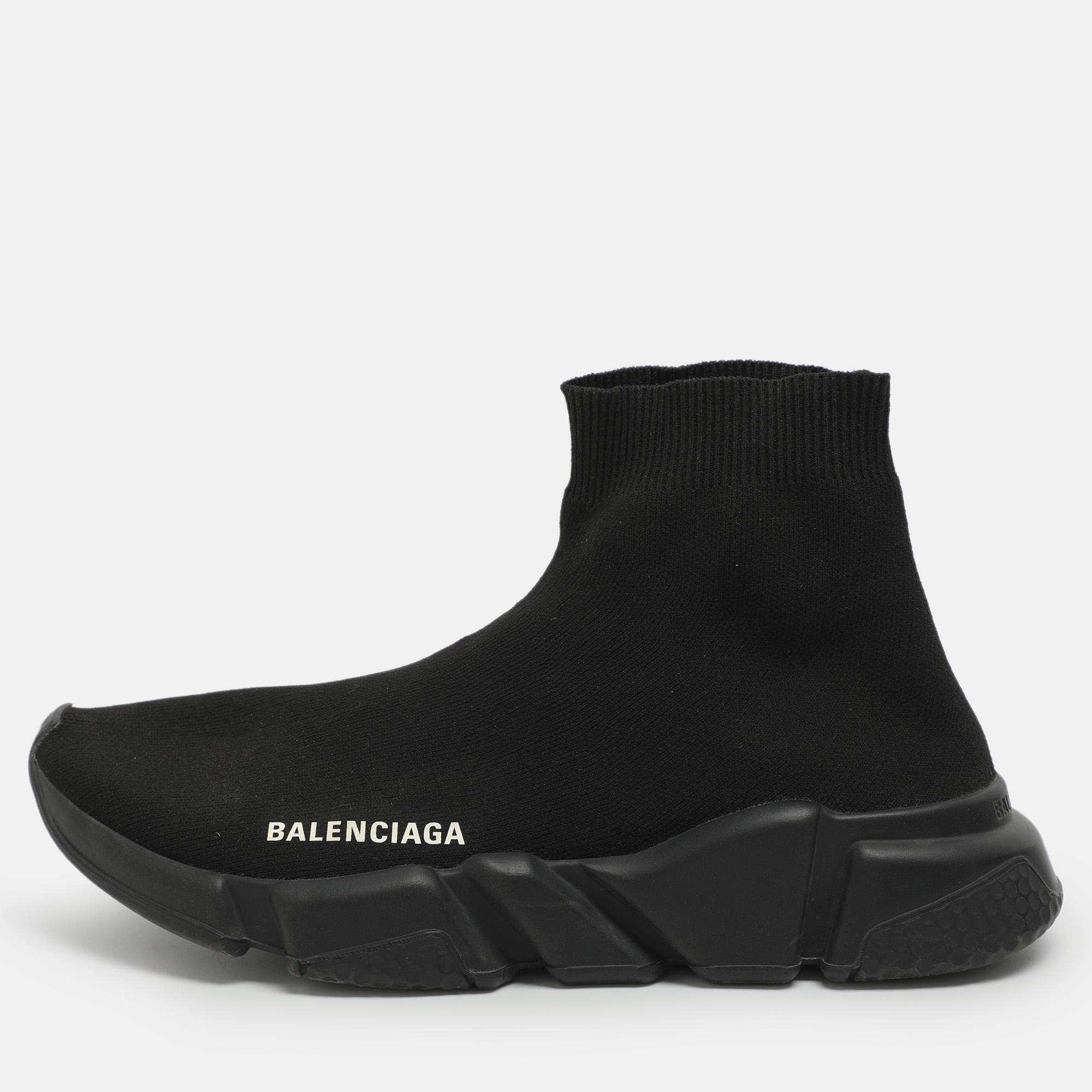 

Balenciaga Speed Size  Black Knit Fabric High Top Sneakers