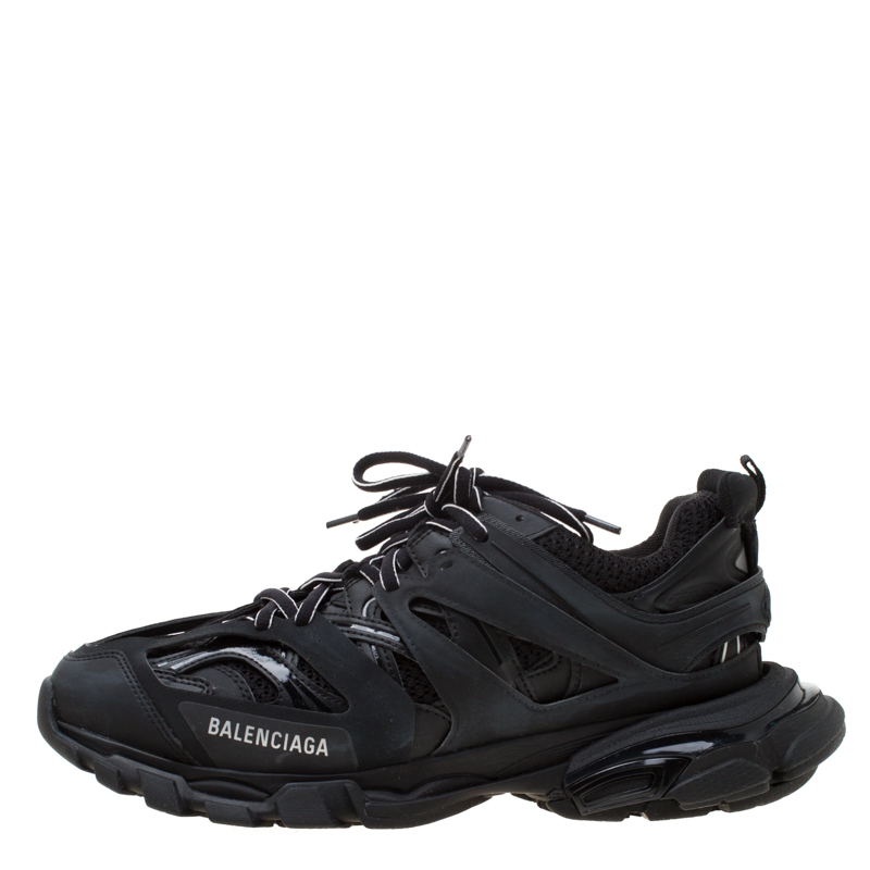 Balenciaga Track Leather Mesh And Rubber Sneakers