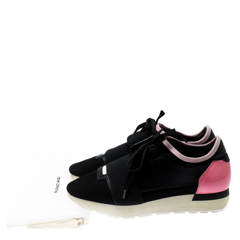 black and pink balenciaga runners