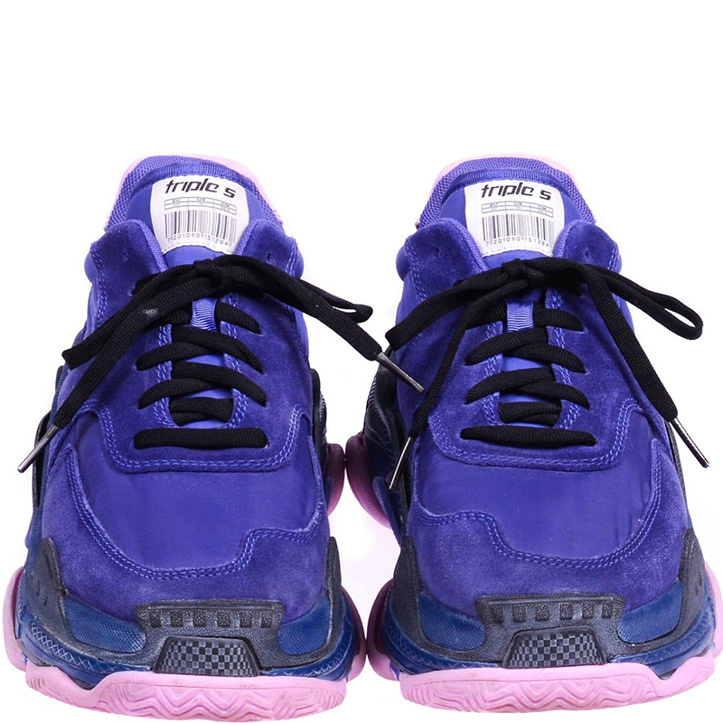 

Balenciaga Blue/Pink Triple S Sneakers Size