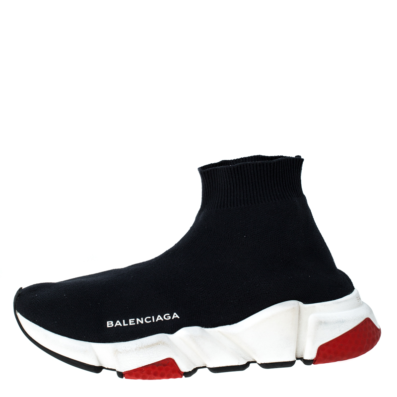 

Balenciaga Navy Blue/White Knit Speed Trainers Sneakers Size