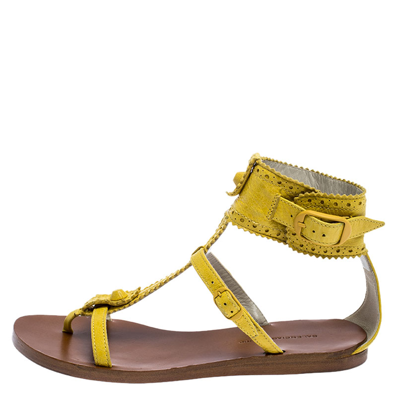 balenciaga sandals yellow