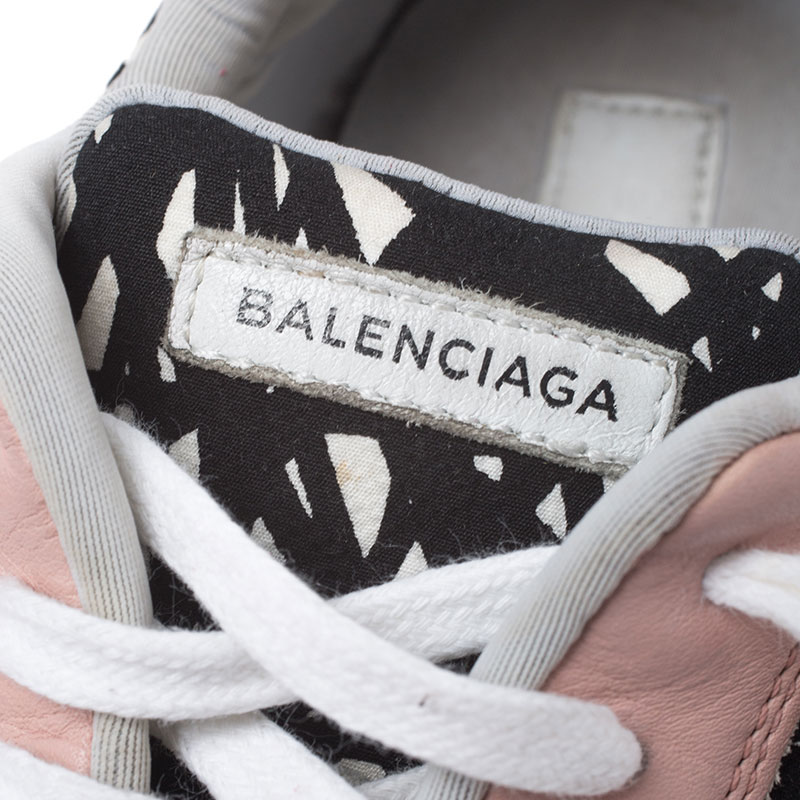 Pre-owned Balenciaga Multicolor Fabric/leather And Suede Sneakers Size 38