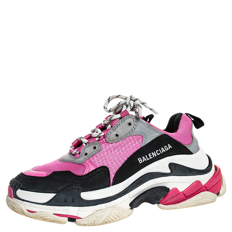 balenciaga shoes pink and black