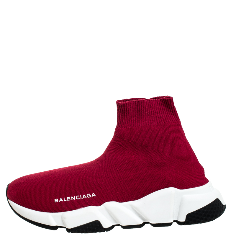 

Balenciaga Red Knit Fabric Speed Trainers Sneakers Size