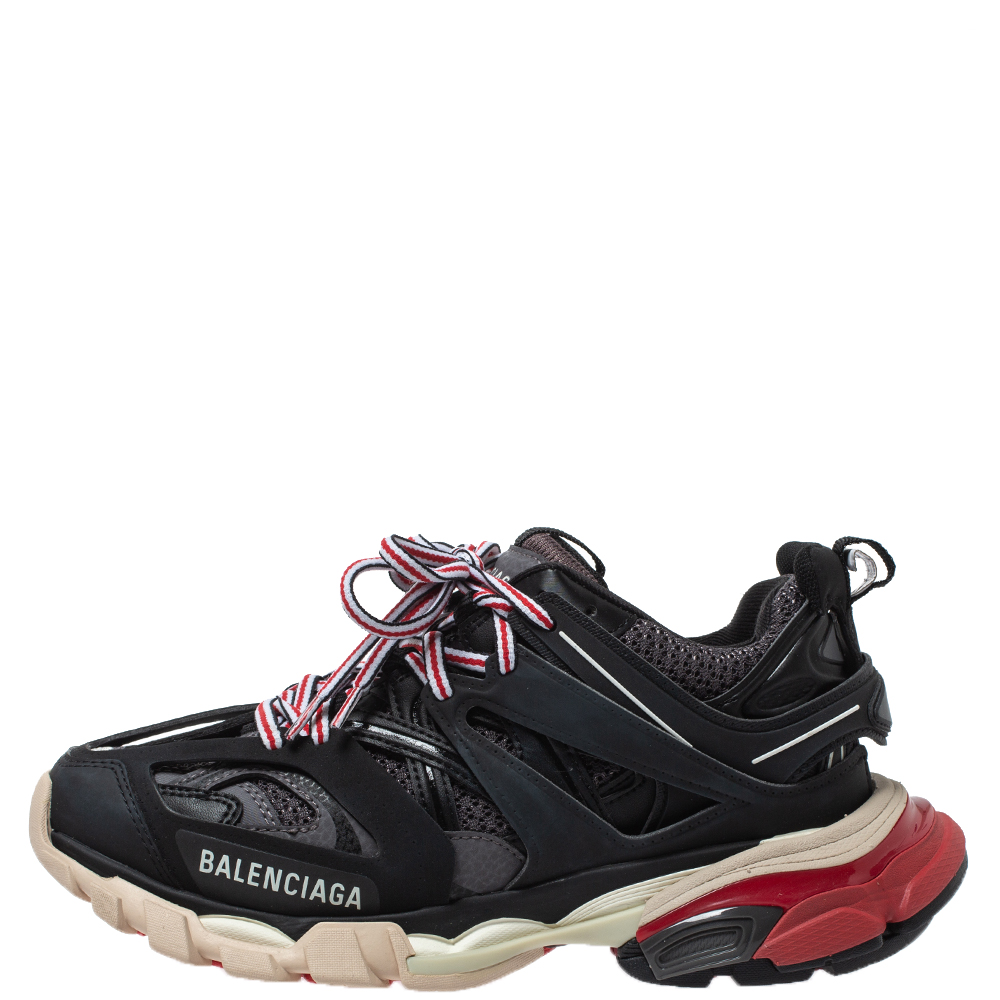 

Balenciaga Multicolor Leather And Mesh Track Low Top Sneakers Size