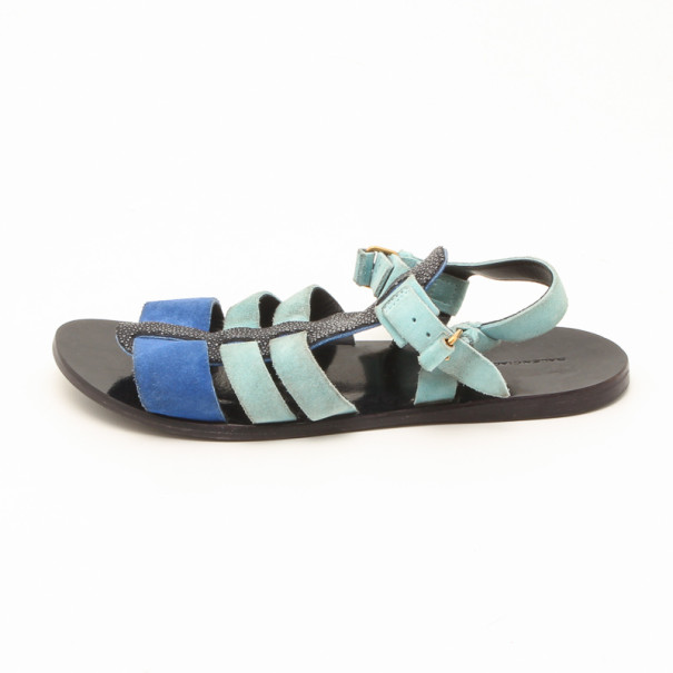 

Balenciaga Light Blue Suede and Stingray Sandals Size