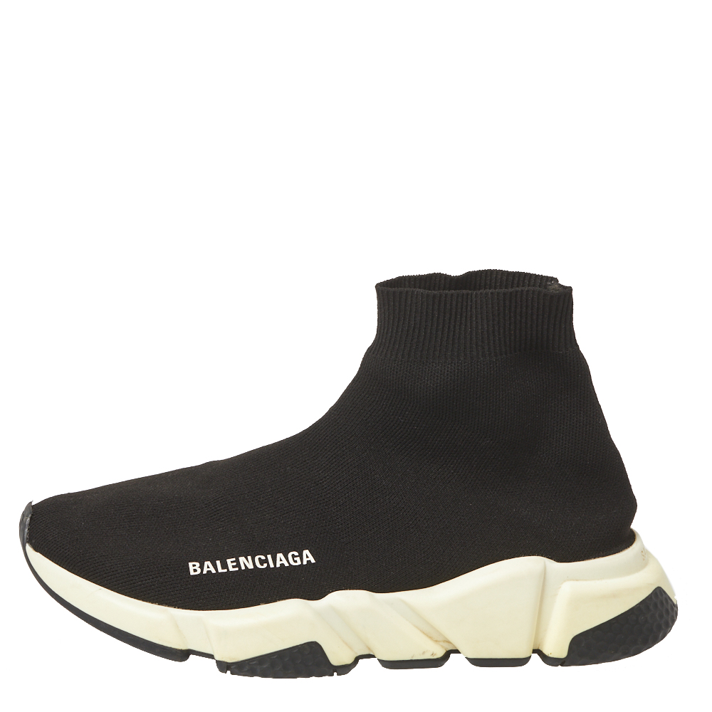 

Balenciaga Black Knit Fabric Sock Sneakers Size