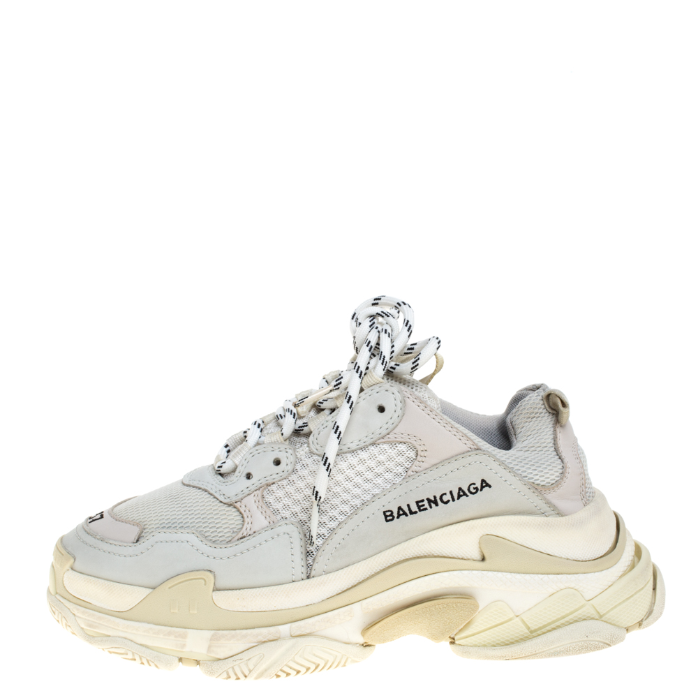 

Balenciaga Tri Color Mesh And Leather Triple S Low Top Sneakers Size, Multicolor