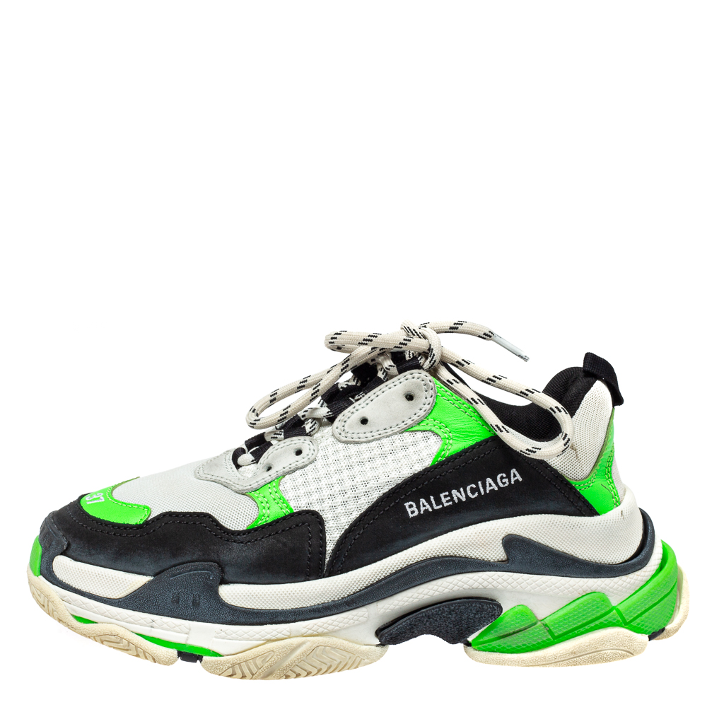 

Balenciaga Tri Color Mesh And Leather Triple S Low Top Sneakers Size, Multicolor