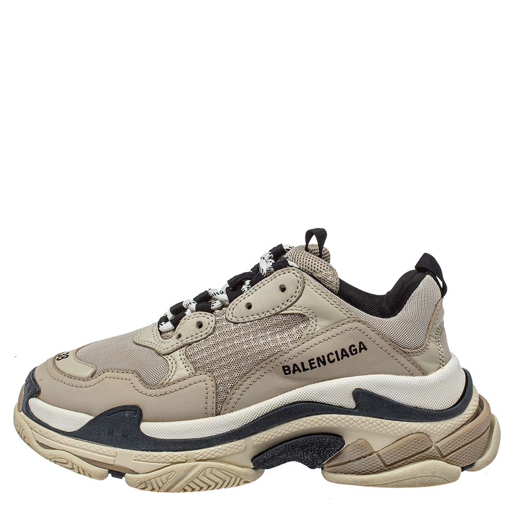 

Balenciaga Multicolor Mesh And Leather Triple S Sneakers Size