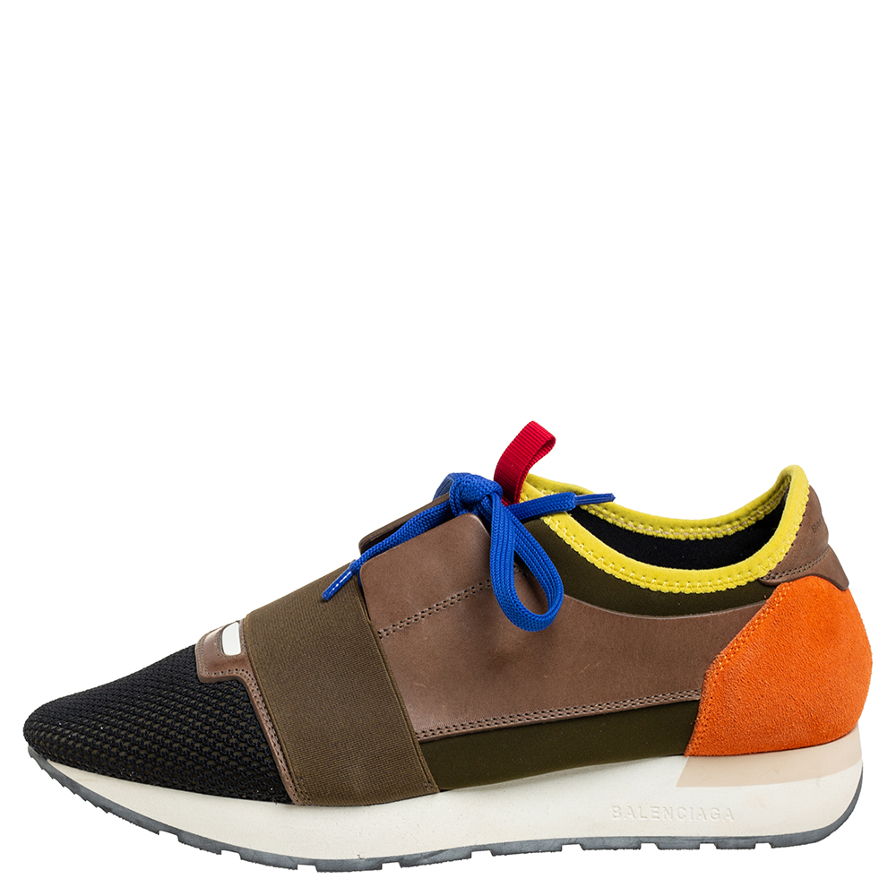 

Balenciaga Multiocolor Mesh And Leather Race Runner Low Top Sneakers Size, Multicolor