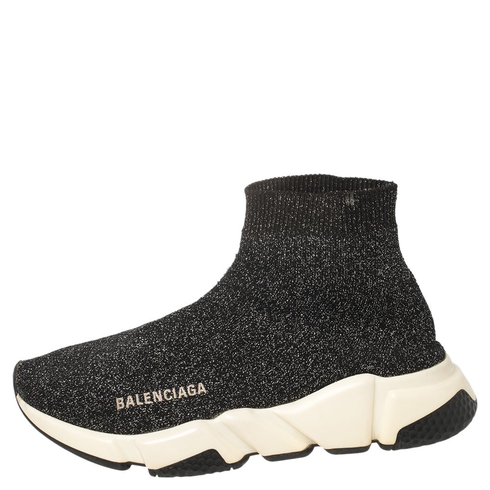 

Balenciaga Black Knit Fabric Speed Trainer Sneakers Size, Beige