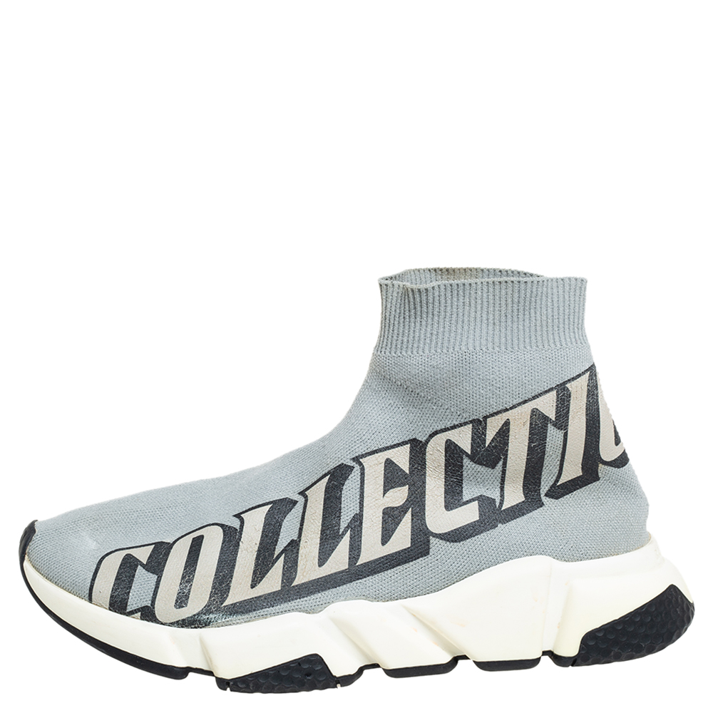 

Balenciaga Grey Knit Speed Trainer Sneakers Size